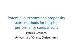 Potential outcomes and propensity score methods for hospital