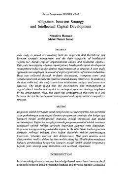 Alignment between Strategy and Intellectual Capital Development
