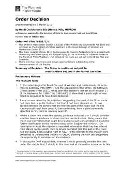 Order Decision - Royal Borough of Windsor and Maidenhead