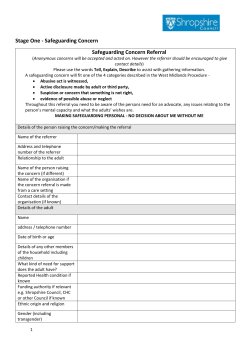 Safeguarding Concern Referral Form  135KB
