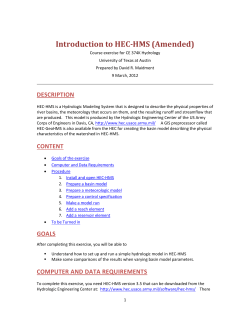 HEC-HMS contains a series of Components, and in this project, lets
