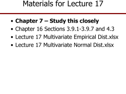 Multivariate component calculated from residuals