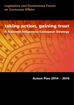 taking action, gaining trust - Consumer and Business Services