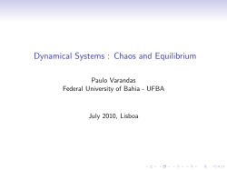 Dynamical Systems : Chaos and Equilibrium