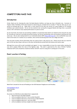 competitors race pack - Thames Valley Triathletes TVT &ndash; Triathlon