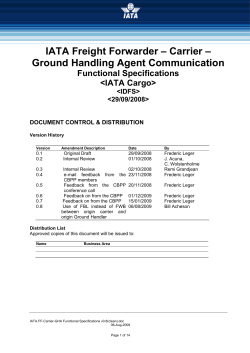 Forwarder-Carrier-GHA Specifications