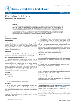Case Study of Panic Attacks