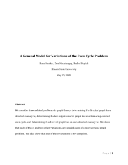 Theorem 1: The problem of finding an alternating - Rose