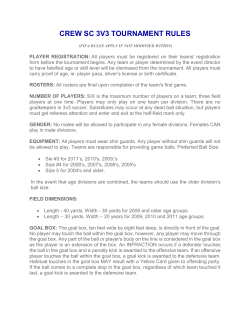 CREW SC 3V3 TOURNAMENT RULES