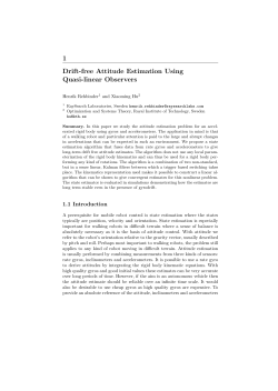 1 Drift-free Attitude Estimation Using Quasi