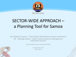 Sector Wide Approach