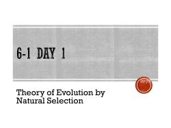 6.1: Theory of Evolution by Natural Selection