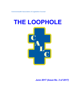 June, 2017 Professor Helen Xanthaki`s Drafting Legislation