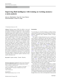 Improving fluid intelligence with training on
