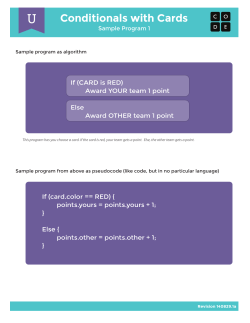 Conditionals with Cards