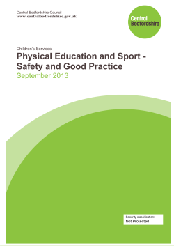 Physical Education and Sport - Safety and Good Practice