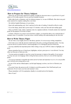 How to Prepare for Theory Subjects How to Write Theory Paper