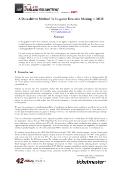 A Data-driven Method for In-game Decision Making in MLB