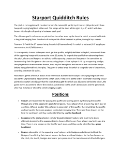 Starport Quidditch Rules The pitch is rectangular with rounded