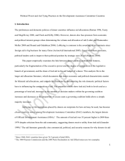 Political Power and Aid Tying Practices in OECD Governments