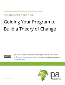 Guiding Your Program to Build a Theory of Change
