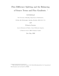 Flux Di erence Splitting and the Balancing of Source Terms and Flux