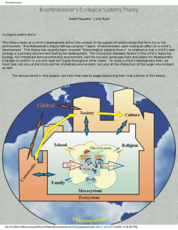Bronfenbrenner`s Ecological Systems Theory