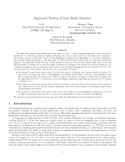 Improved Testing of Low Rank Matrices