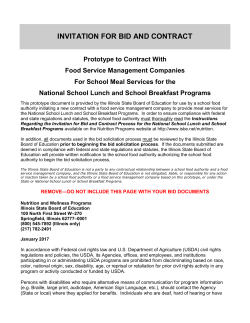 Invitation for Bid and Contract Prototype for FSMC Contracts