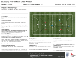 Developing your 1st Touch Under Pressure Practice