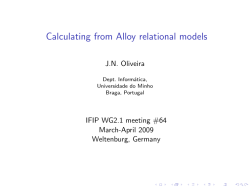 Calculating from Alloy relational models