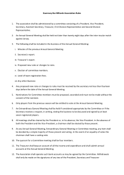 Guernsey Bar Billiards Association Rules 1. The association shall be