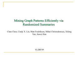 Mining Graph Patterns Efficiently via Randomized Summaries