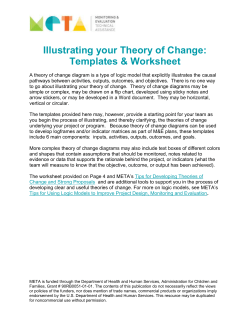Illustrating your Theory of Change Templates