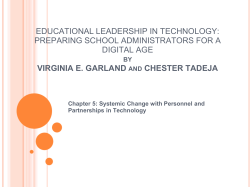 educational leadership in technology: preparing school