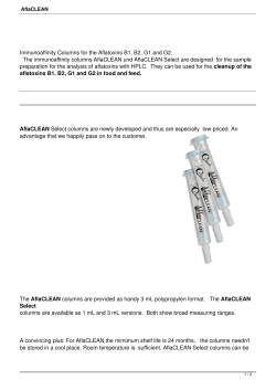 Immunoaffinity Columns for the Aflatoxins B1, B2