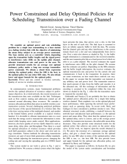 Power Constrained and Delay Optimal Policies for
