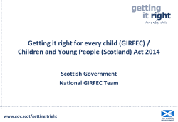 Getting it right for every child (GIRFEC)