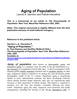 Dynamics of population aging