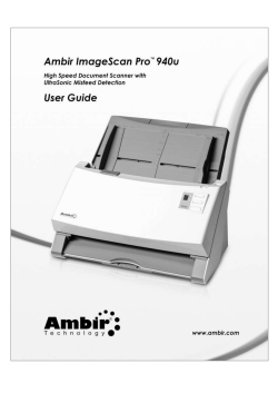 Scanner Manual for ADF Scanner