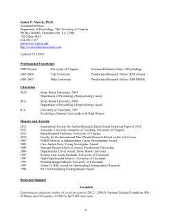 CV - University of Virginia