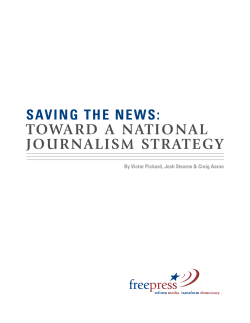 Toward a National Journalism Strategy