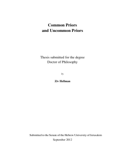 Common Priors and Uncommon Priors