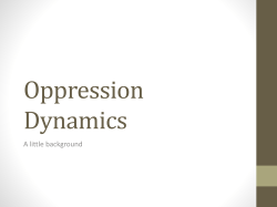 Oppression Dynamics