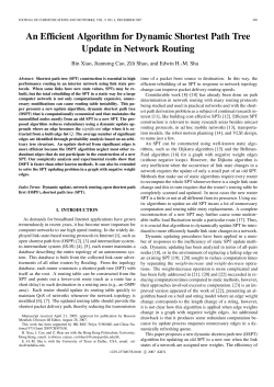 An Efficient Algorithm for Dynamic Shortest Path Tree