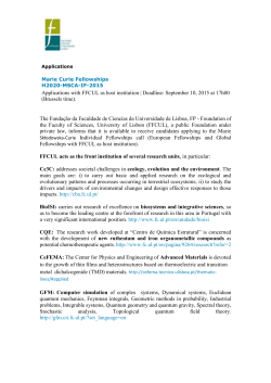 Applications Marie Curie Fellowships H2020-MSCA-IF