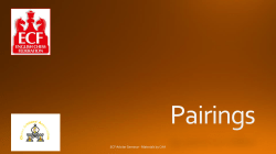 Pairings - Chess Arbiters` Association