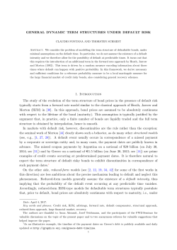 GENERAL DYNAMIC TERM STRUCTURES UNDER DEFAULT
