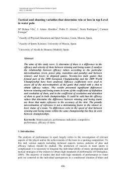 Tactical and shooting variables that determine win or loss in top