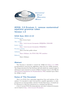 ADQL 2.0 Erratum 1: remove nonterminal separator